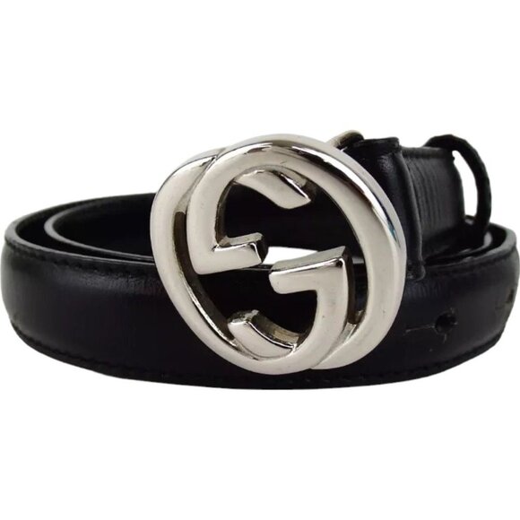 574197AN (S2) Gucci Belt Black Leather - Picture 1 of 11